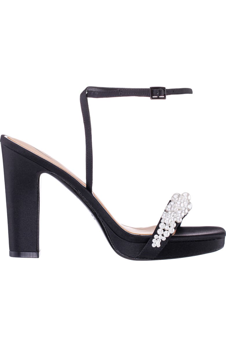 Nina Evette Ankle Strap Platform Sandal, Alternate, color, Black
