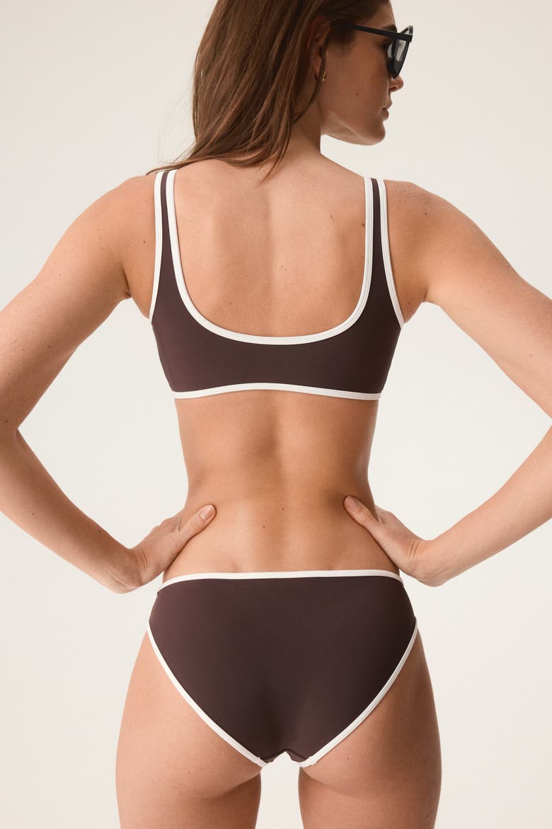 Sports Bikini Top, Alternate, color, Coffee