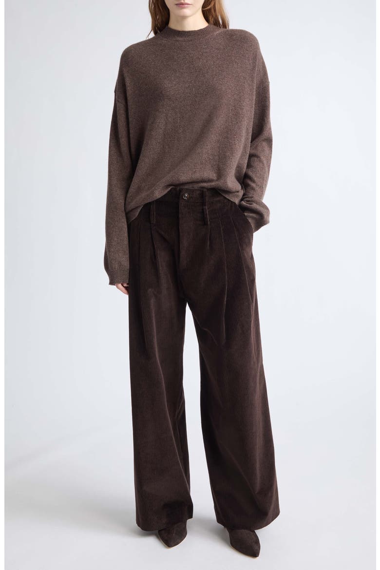 The Boxy Mockneck Cashmere Sweater, Alternate, color, TAUPE