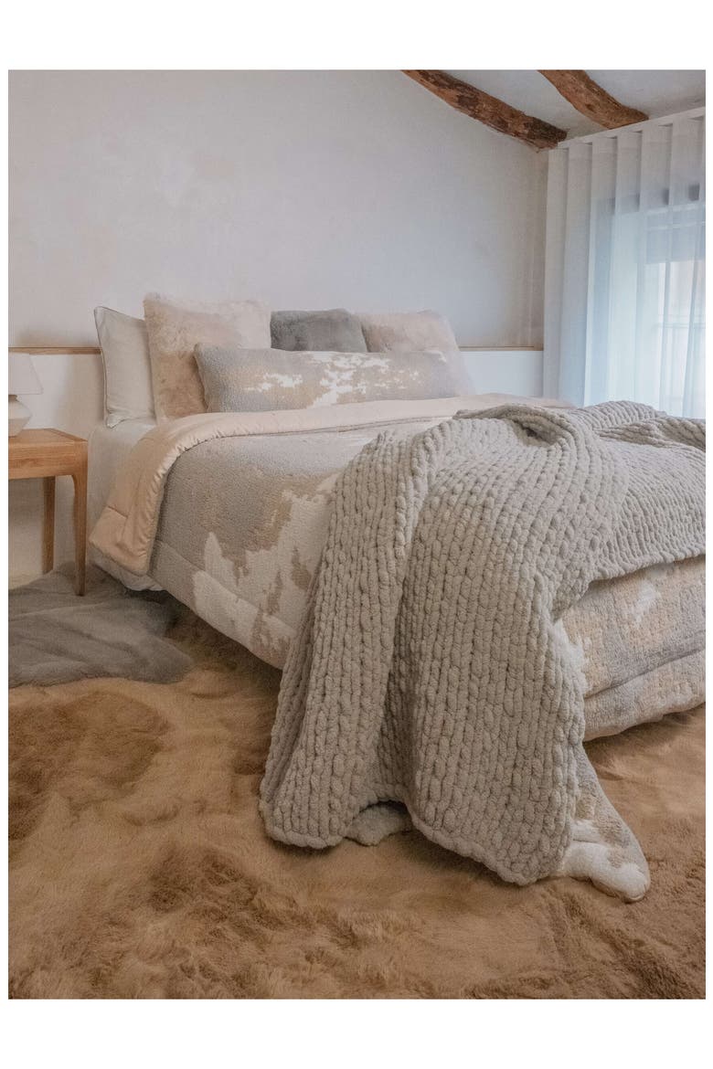 Snug Loose Knit Throw Blanket, Alternate, color, CLOUD GREY
