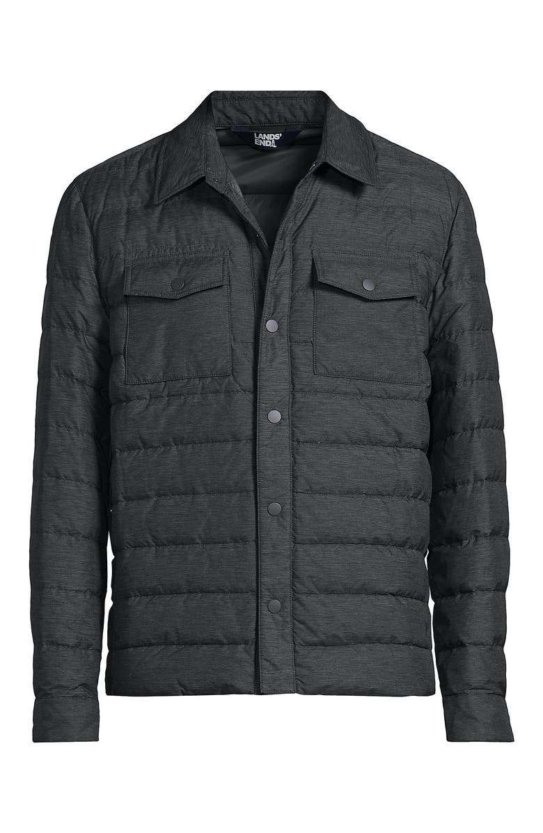Lands' End Wanderweight Packable Down Shirt Jacket, Alternate, color, 