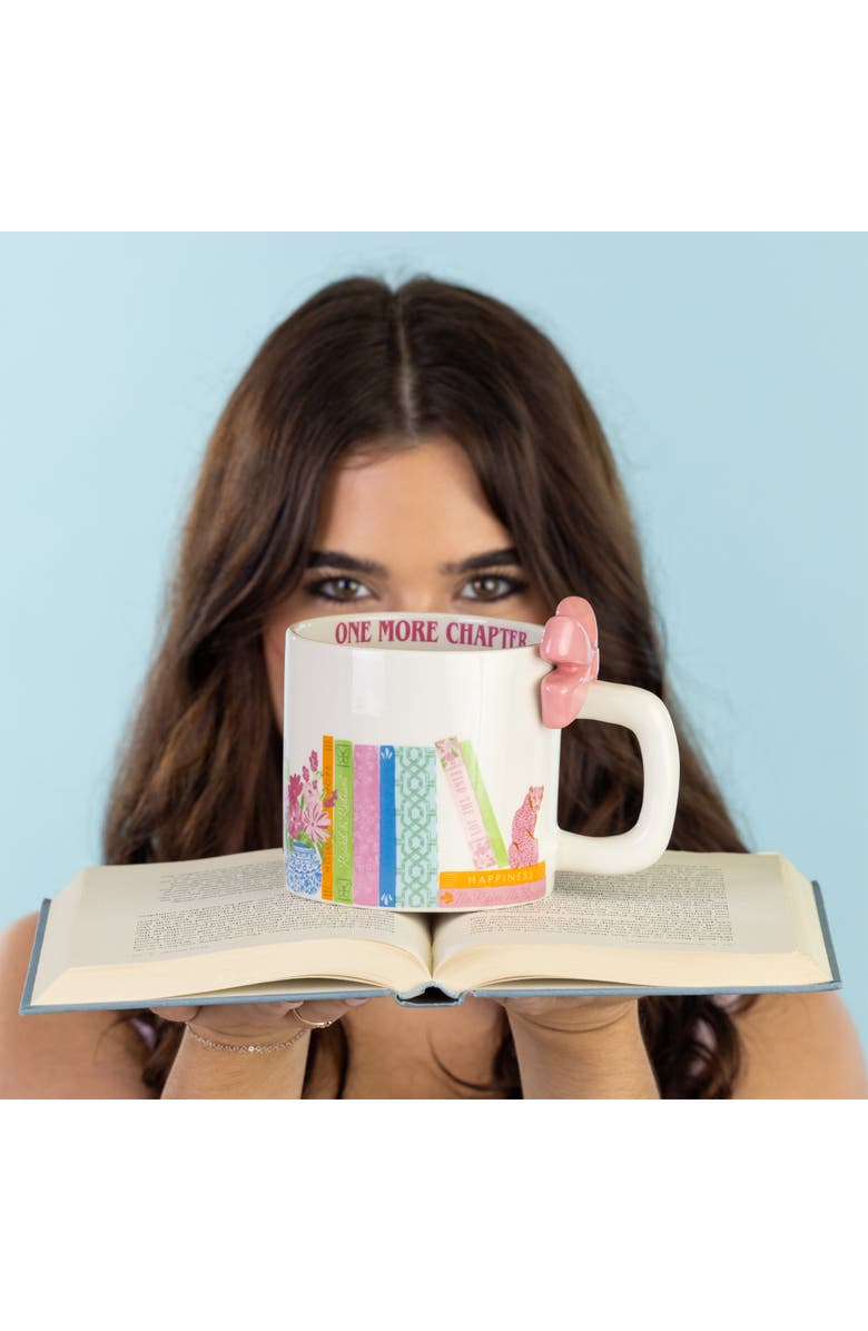 Totalee Gift One More Chapter Mug w/ Bow Handle Ceramic White, Alternate, color, White