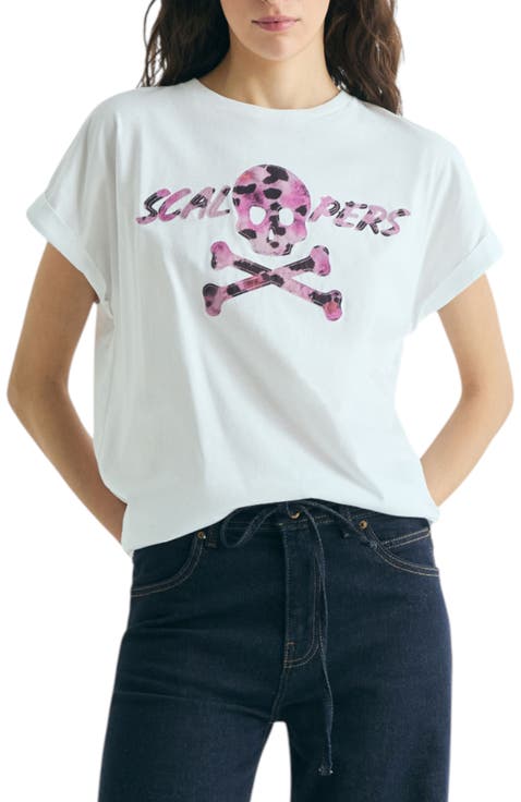 Animal Print Skull T-Shirt