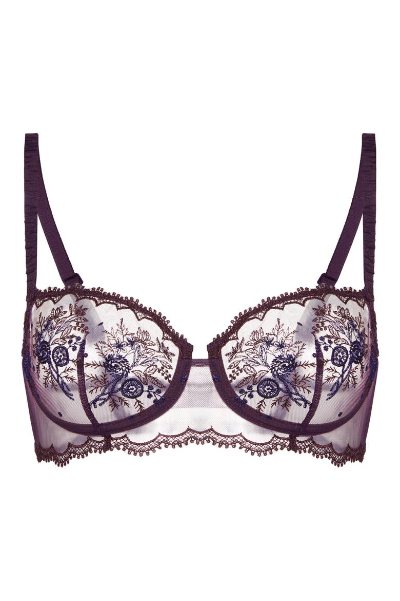 Intrigue Sheer Underwire Demi Bra, Alternate, color, FIG