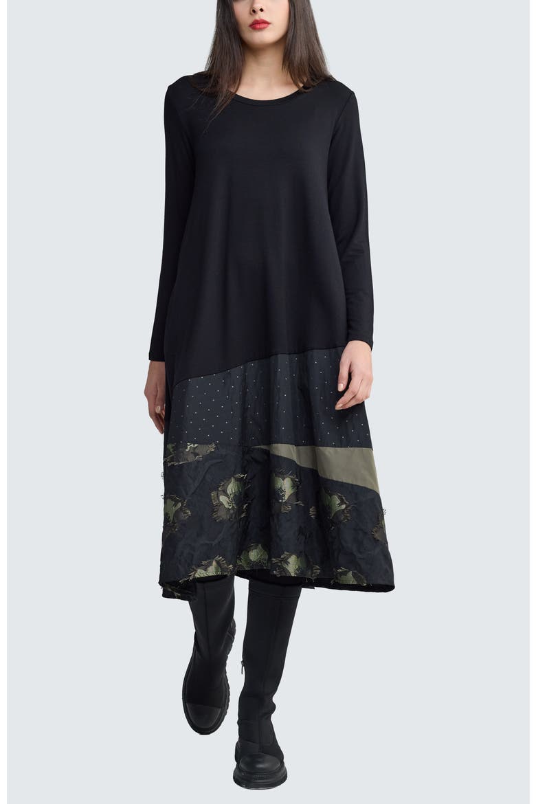 Vaila Sculptural Midi Dress, Main, color, Olive