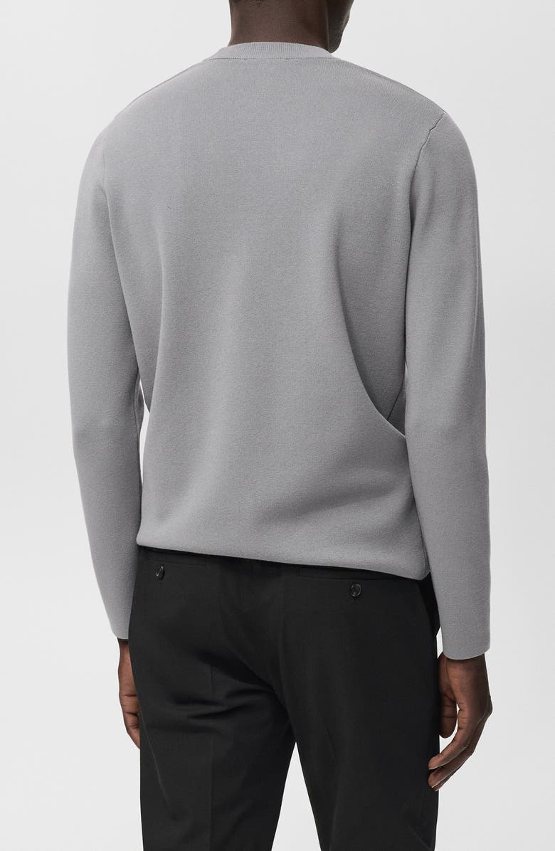 MANGO Regular Fit Crewneck Sweater, Alternate, color, Grey