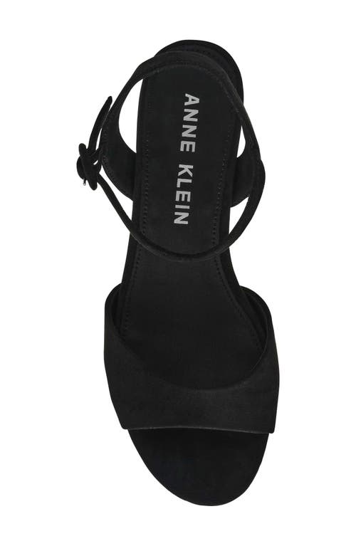 Shop Anne Klein Piper Ankle Strap Platform Sandal In Black Suede
