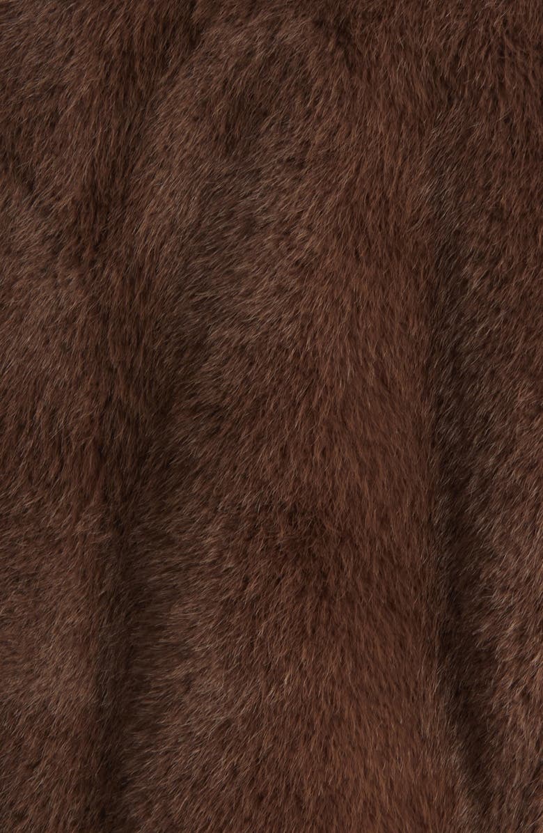 Via Spiga Reefer Longline Faux Fur Coat, Alternate, color, 