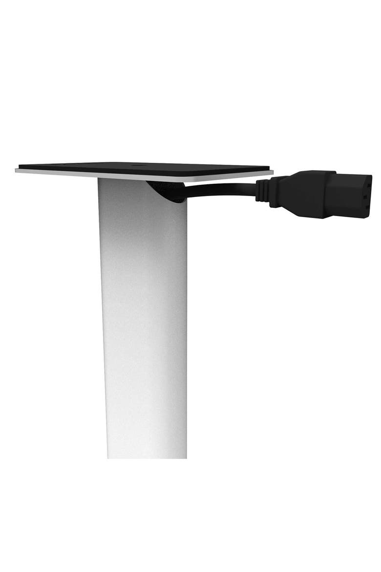SP32PL 32 Inch Bookshelf Speaker Stands with Rotating Top Plates and Cable Management, Alternate, color, White