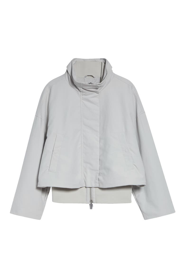 Layered Cropped Windbreaker, Main, color, LIGHT GREY