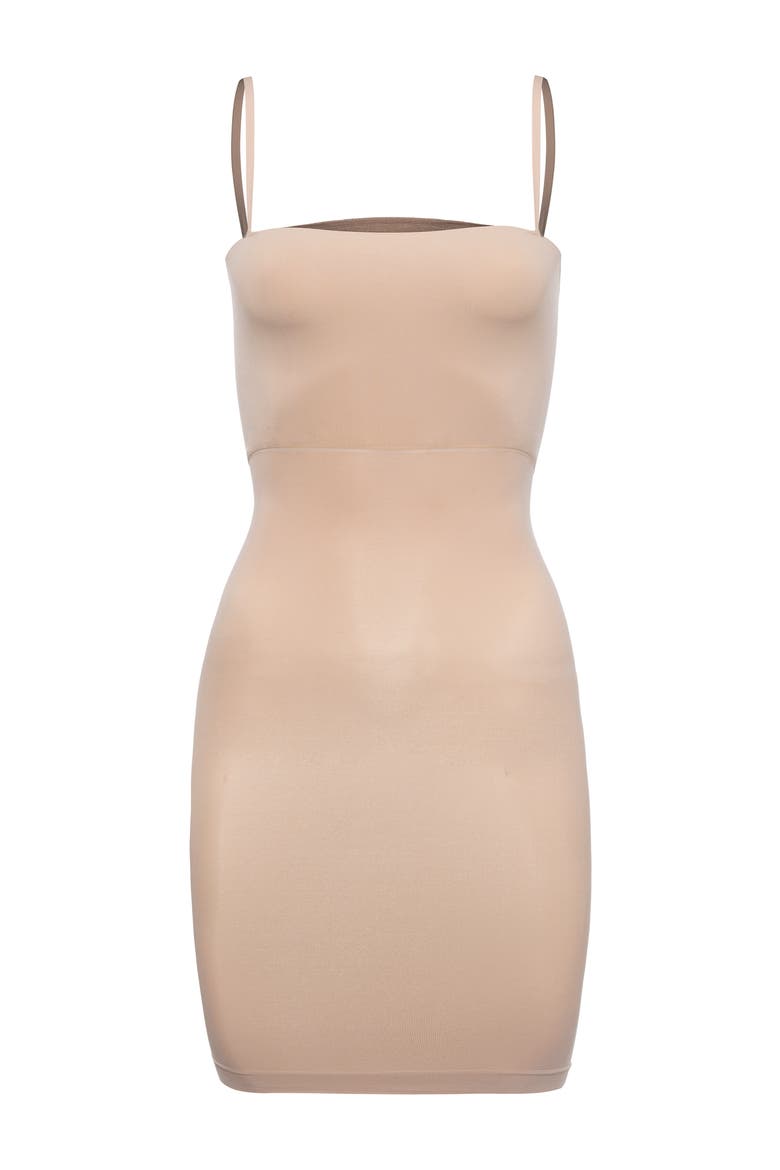 Seamless Forming Straps Midi Dress, Alternate, color, Nude