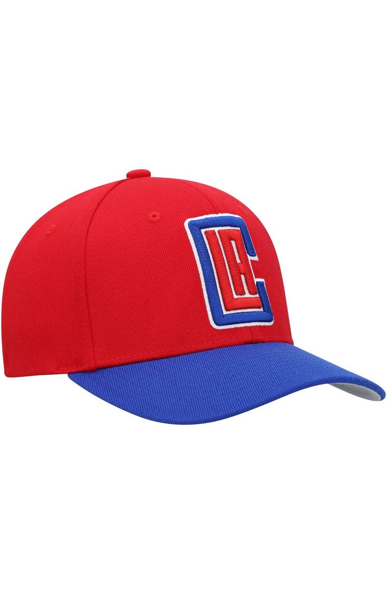 Mitchell & Ness Men's Mitchell & Ness Red/Royal LA Clippers MVP Team Two-Tone 2.0 Stretch-Snapback Hat, Alternate, color, Red