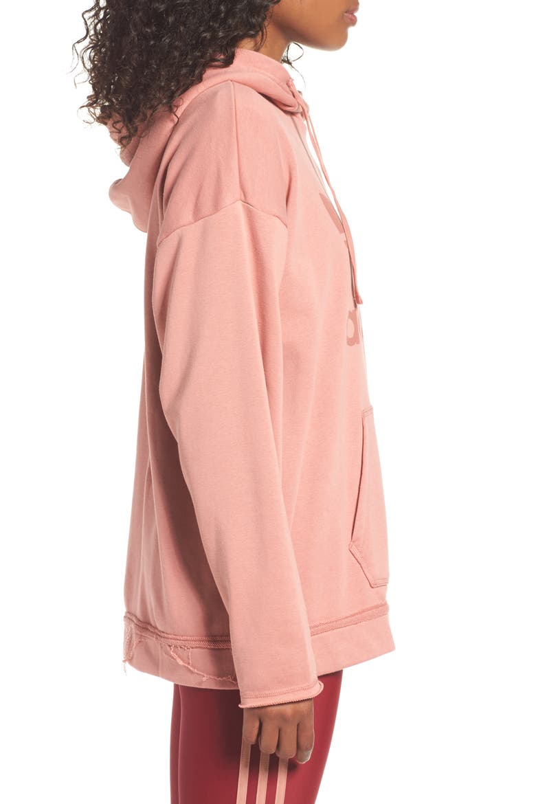 Originals Trefoil Hoodie, Alternate, color, RAW PINK
