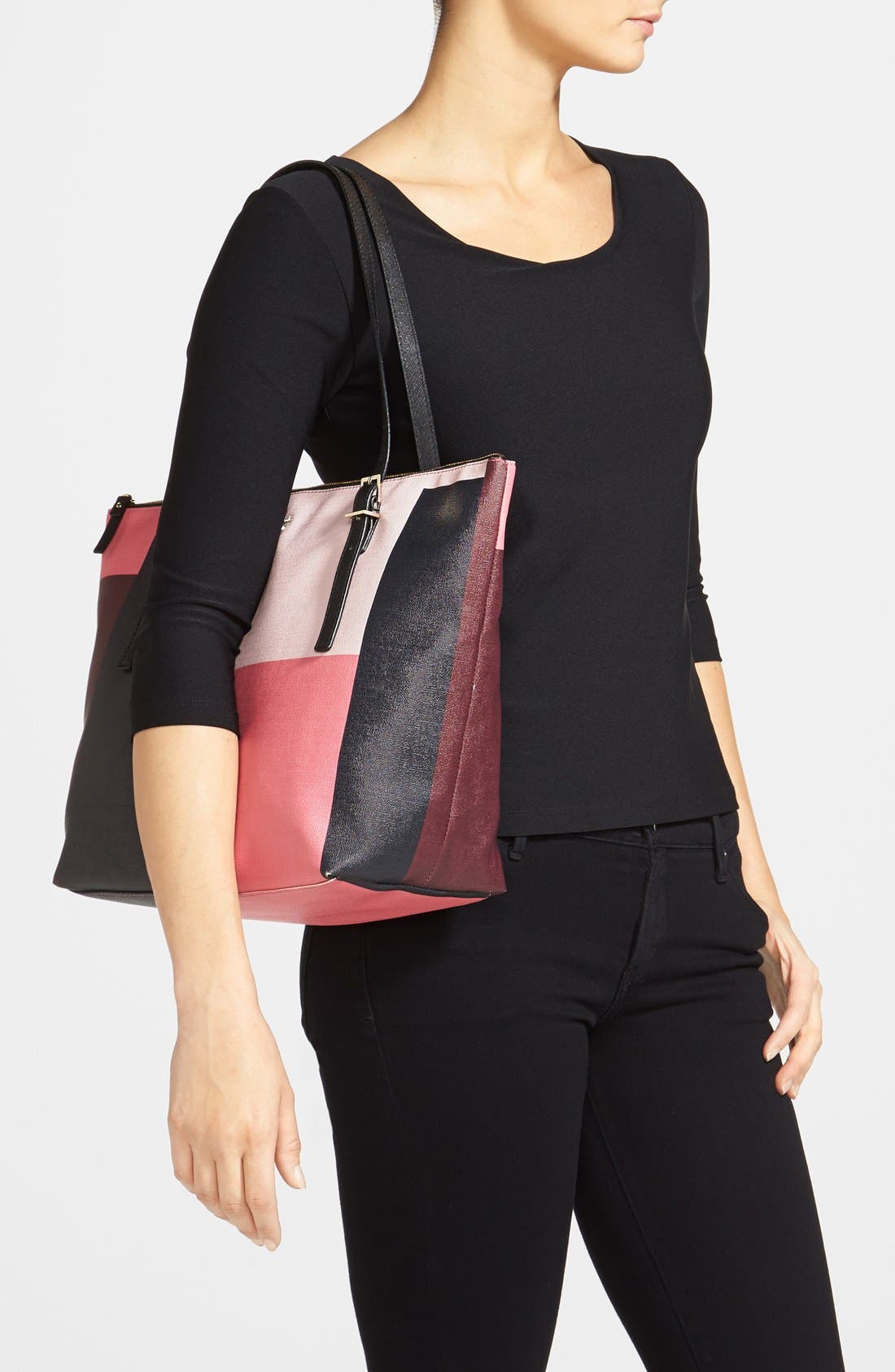 'emma lane - maya' tote, Alternate, color, PINK COLORBLOCK