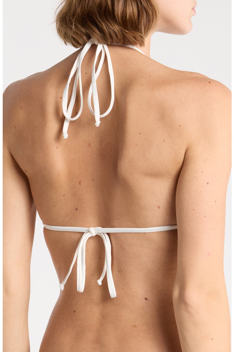 Palm Triangle Bikini Top, Alternate, color, CLOUD DANCER