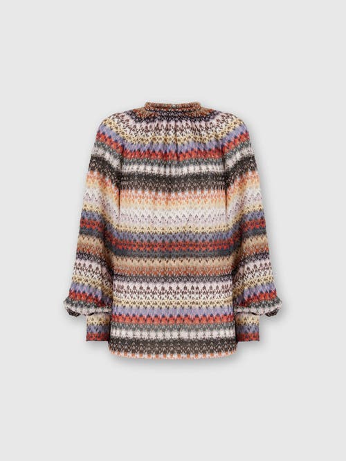 Missoni Long Sleeve Blouse In Lace In Multi