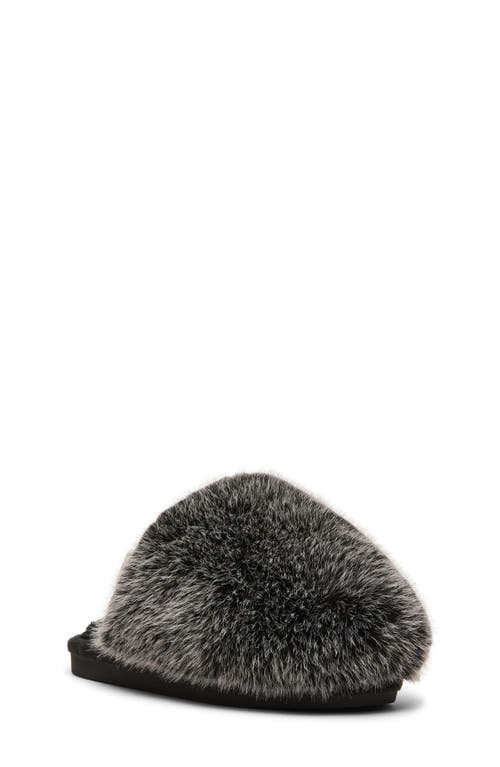 Steve Madden Kids' Jpoof Faux Fur Slipper In Gray