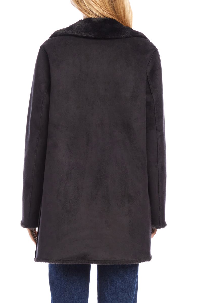 Karen Kane Faux Shearling Coat, Alternate, color, 
