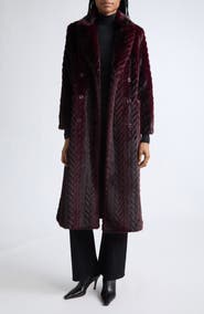 L'AGENCE Icelyn Faux Fur Long Coat