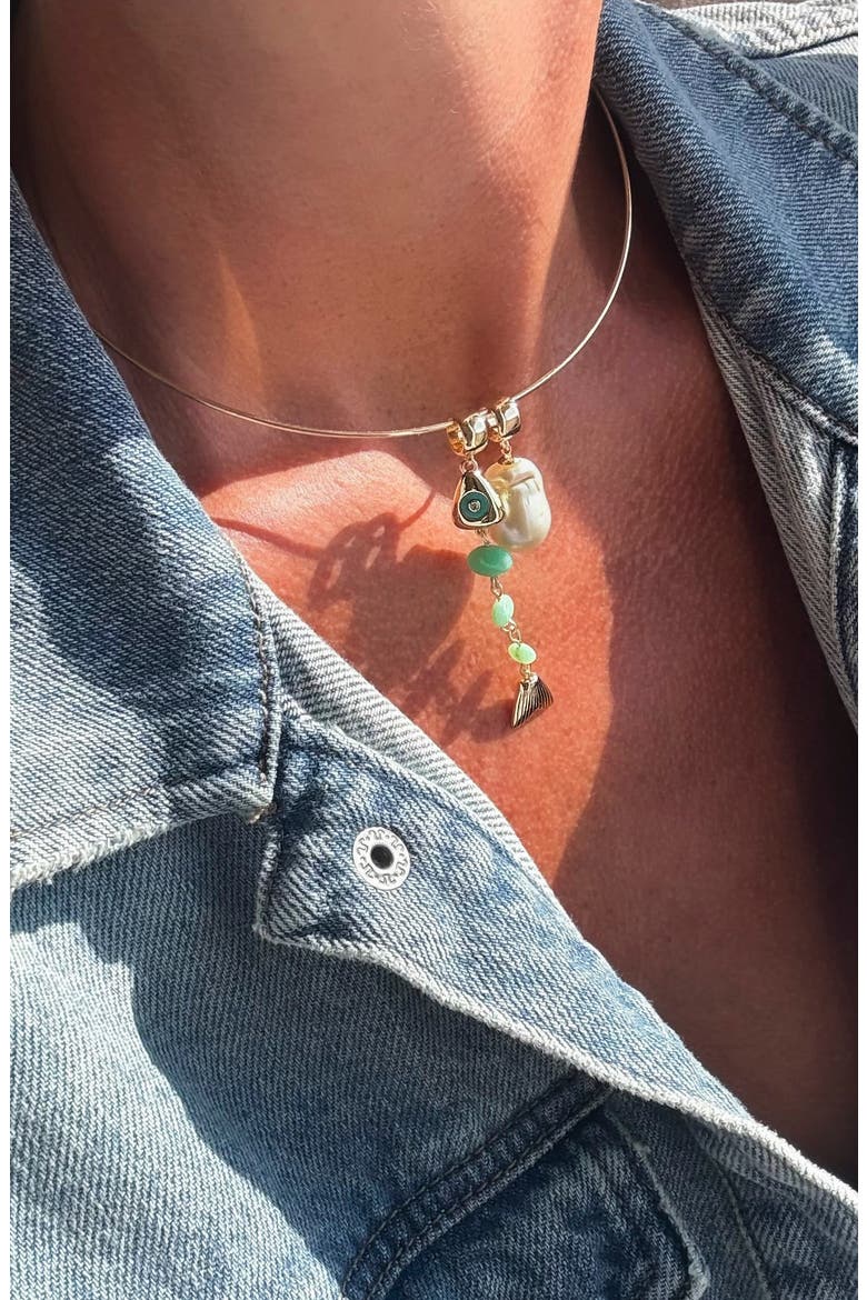 Milos Chrysoprase Choker, Alternate, color, CHRYSOPRASE