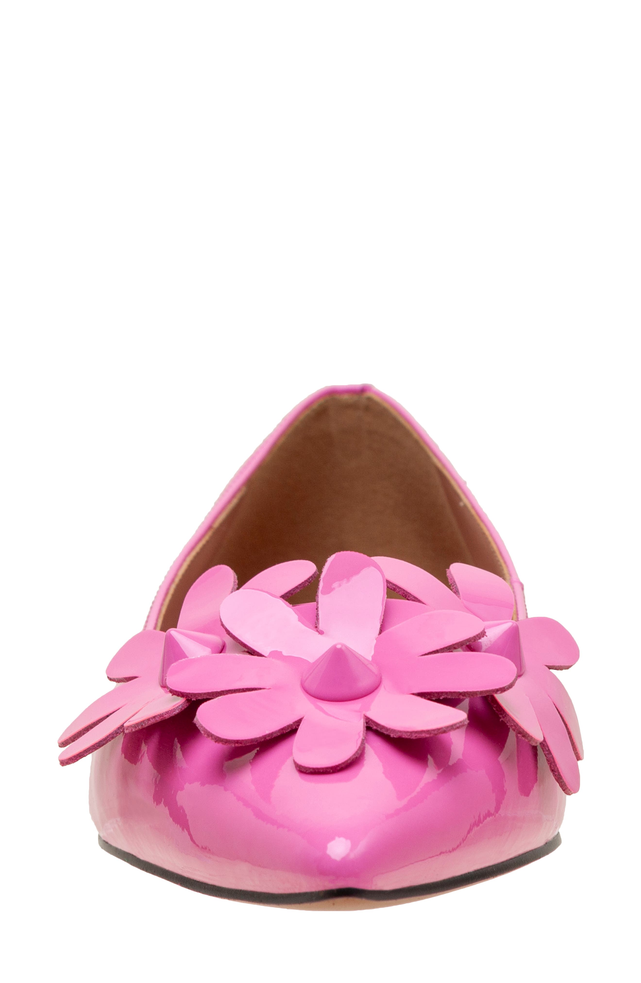 Linea Paolo Narcisus Pointed Toe Flat, Alternate, color, Magenta Patent