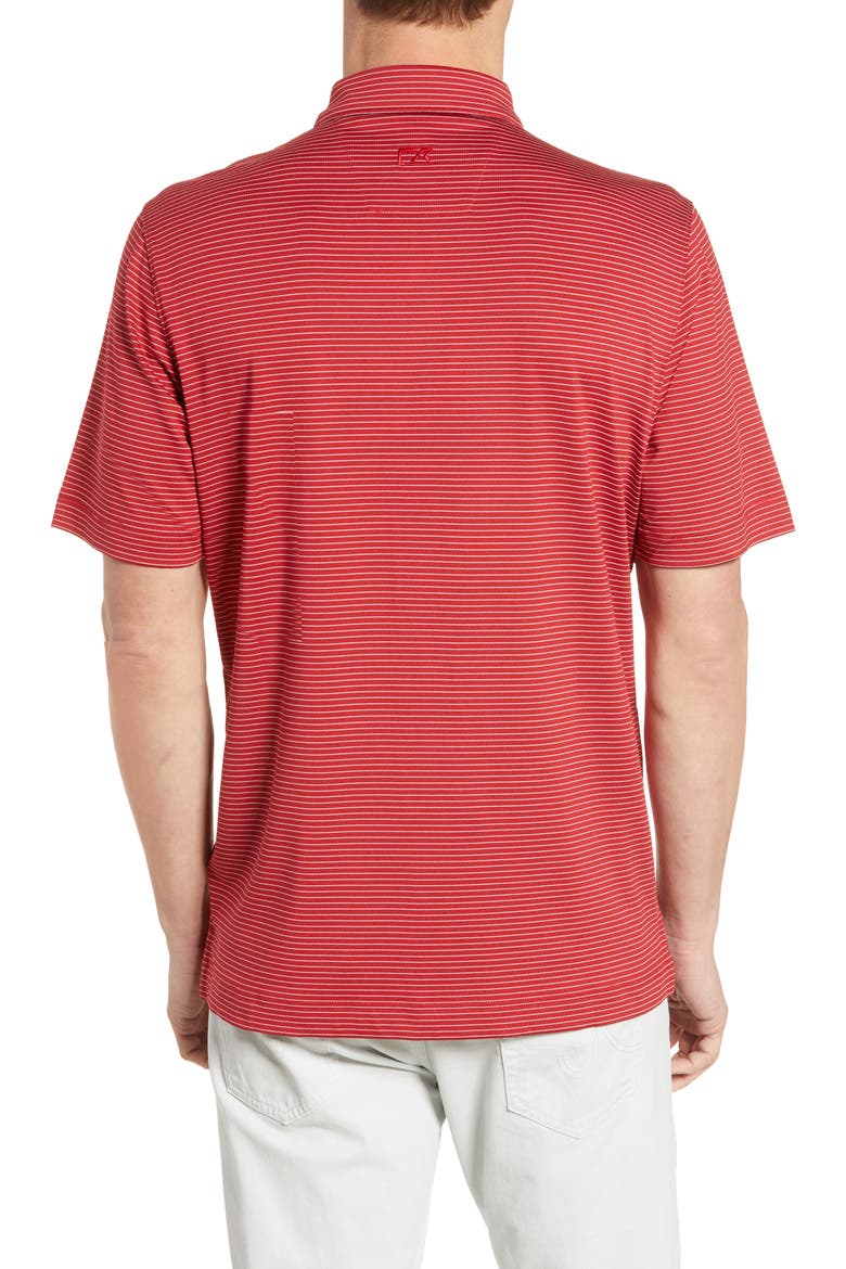 Forge DryTec Pencil Stripe Performance Polo, Alternate, color, CARDINAL RED