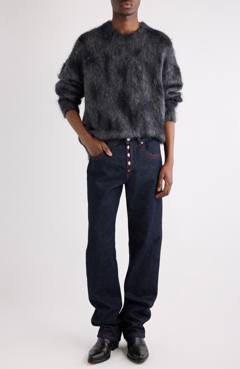 Isabel Marant Miller Kid Mohair & Wool Sweater, Alternate, color, Anthracite