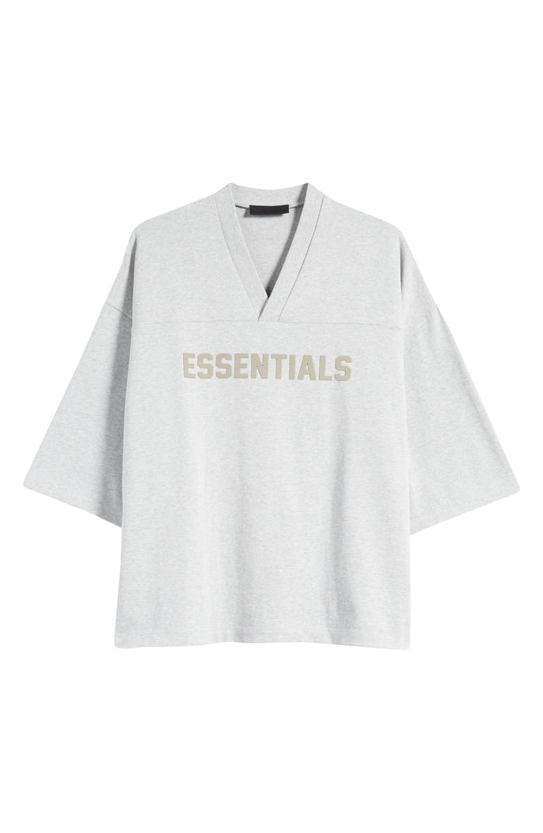 Fear of God Essentials Oversize V-Neck Football T-Shirt, Alternate, color, 