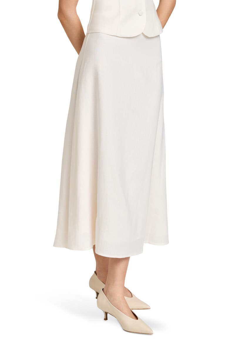 Blair Linen Blend Midi Skirt, Alternate, color, IVORY