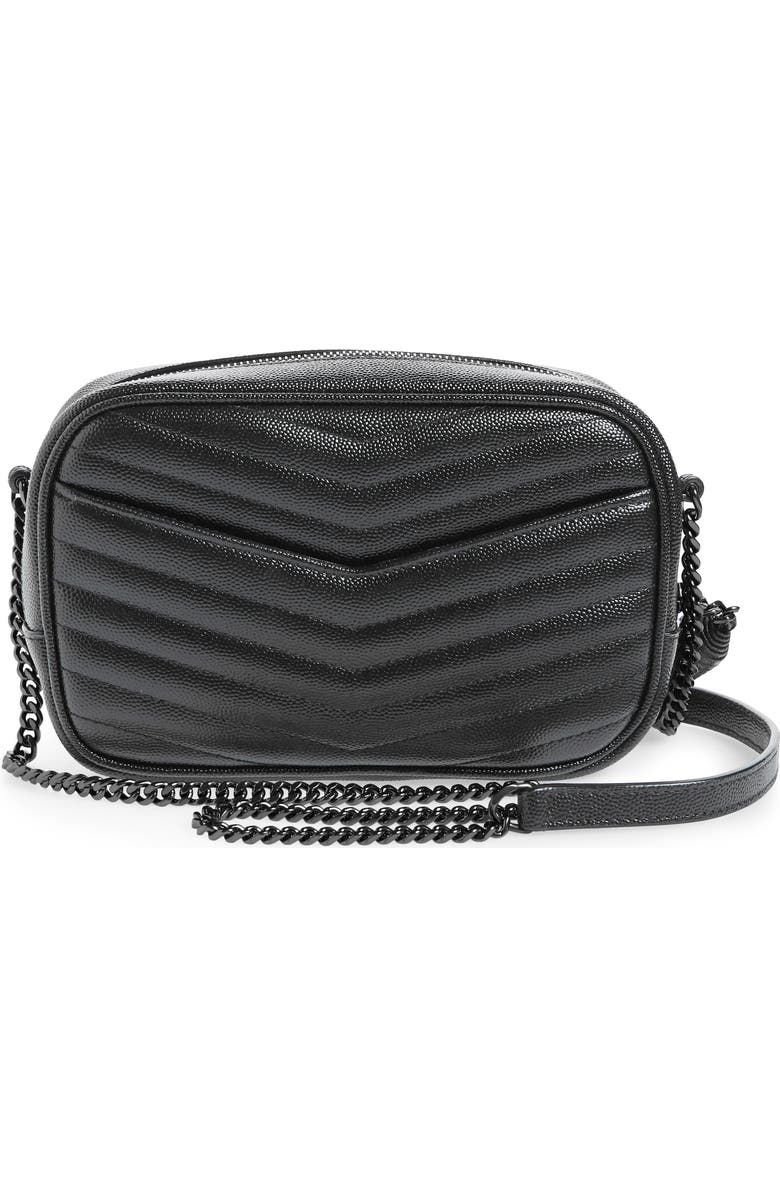 Saint Laurent Mini Lou Quilted Leather Crossbody Bag, Alternate, color,