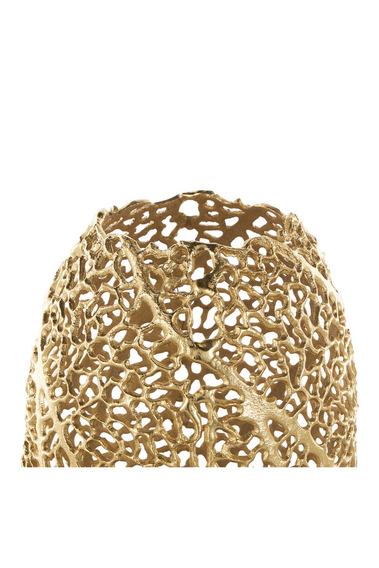 Golden Metal Vase, Alternate, color, GOLD