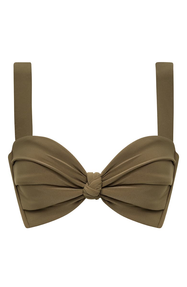 MONTCE Hayden Knotted Bikini Top, Alternate, color, Khaki