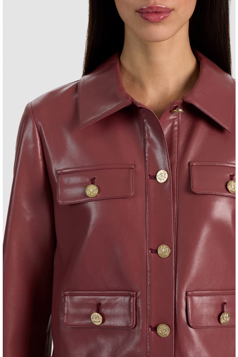 Alex Faux Leather Jacket, Alternate, color, COGNAC