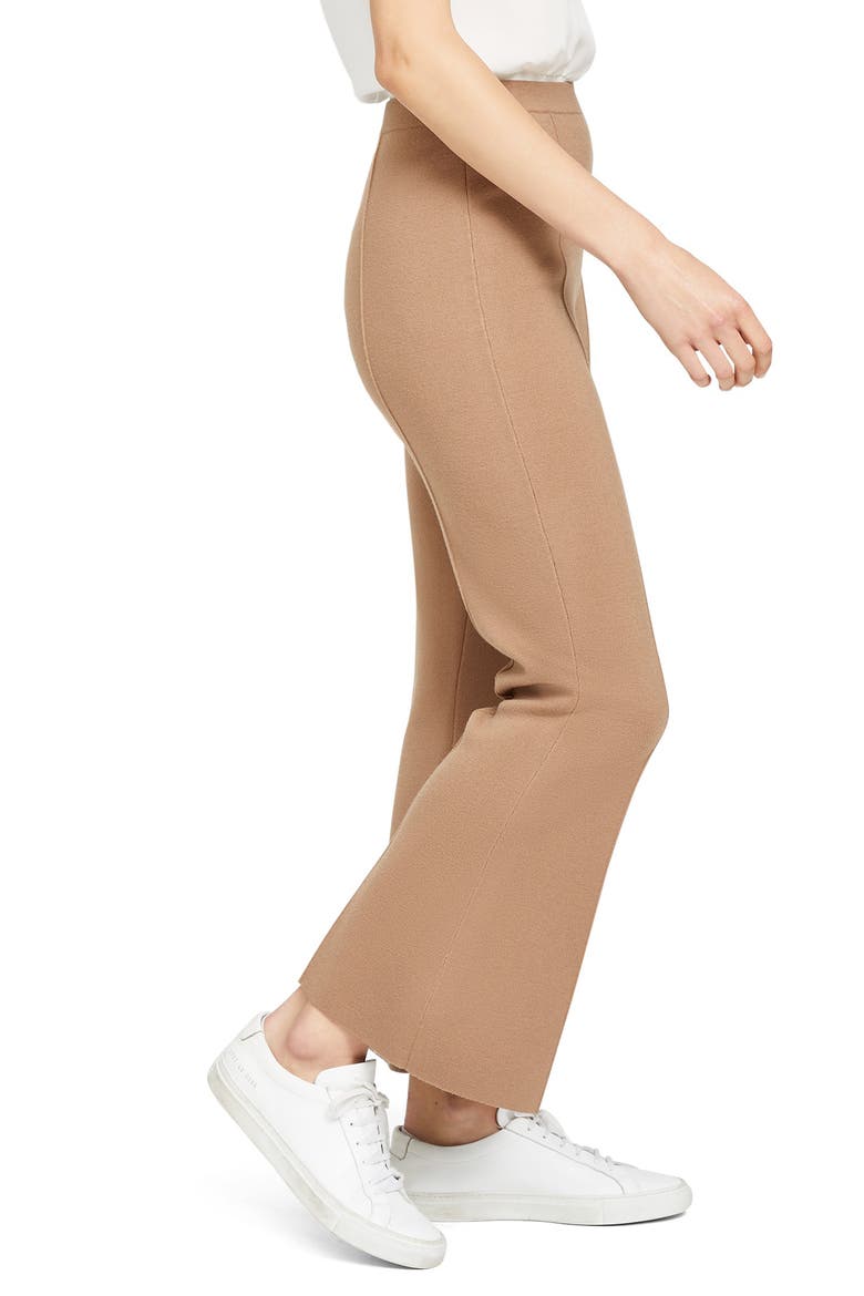 Flare Empire Wool Pants, Alternate, color, LIGHT CAMEL