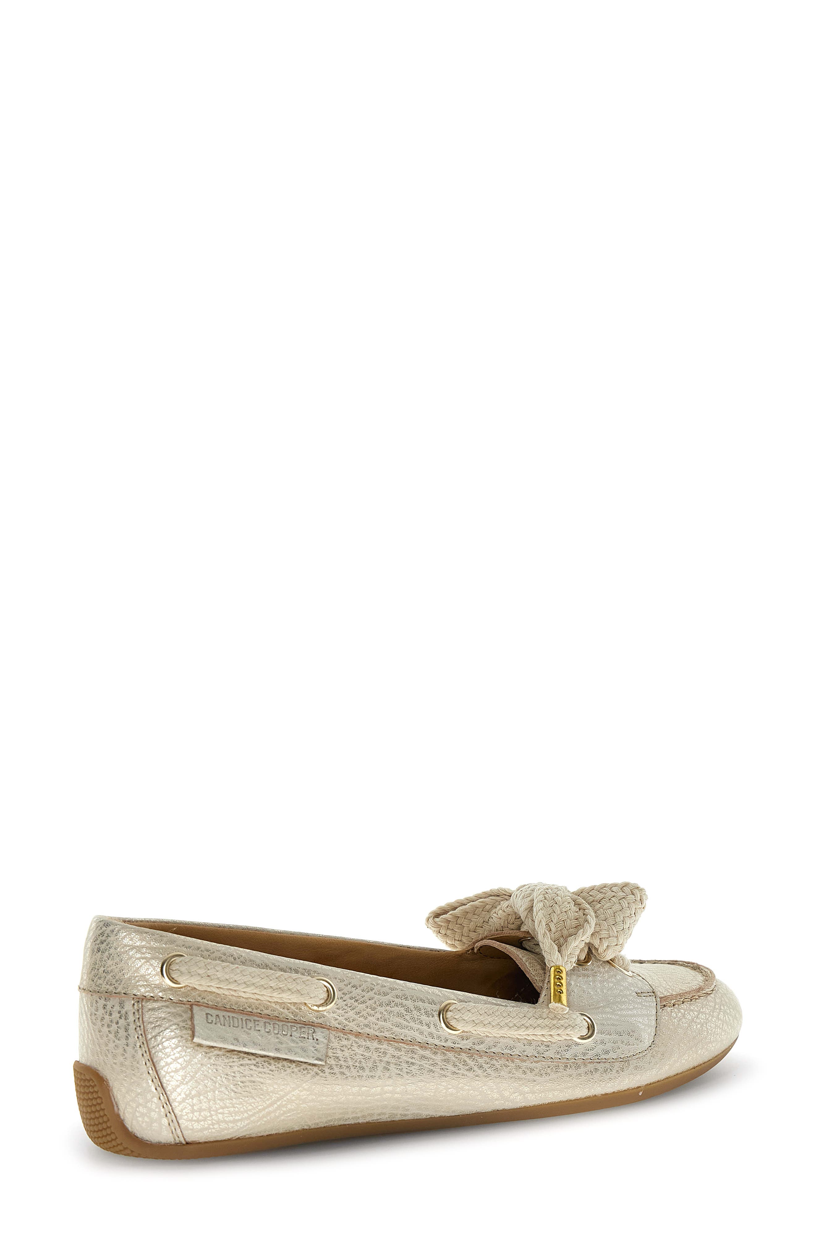 Candice Cooper Candy Boat Bow Loafer, Alternate, color, Platinum
