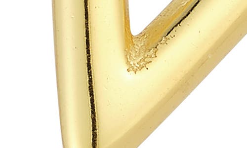 Glaze Jewelry 14k Over Silver Diamond Lightning Bolt Hoops In Gold
