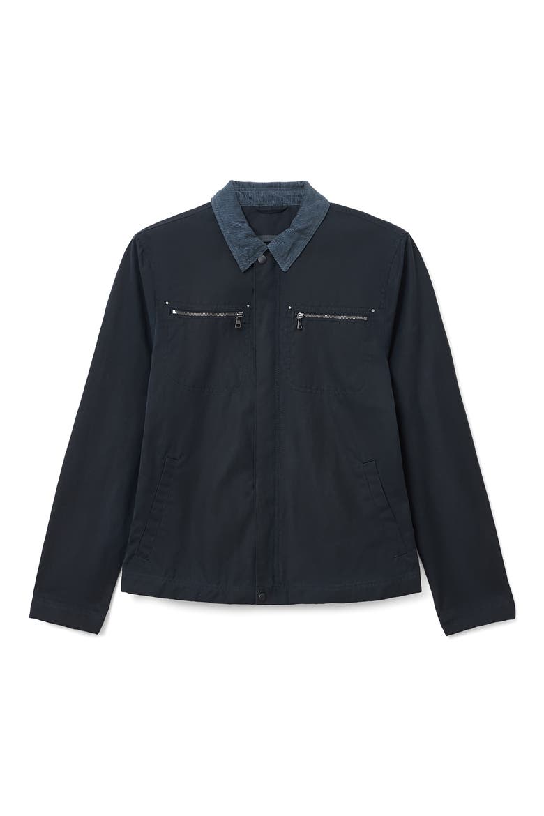 Calvin Waxed Cotton Work Jacket, Alternate, color, NAVY
