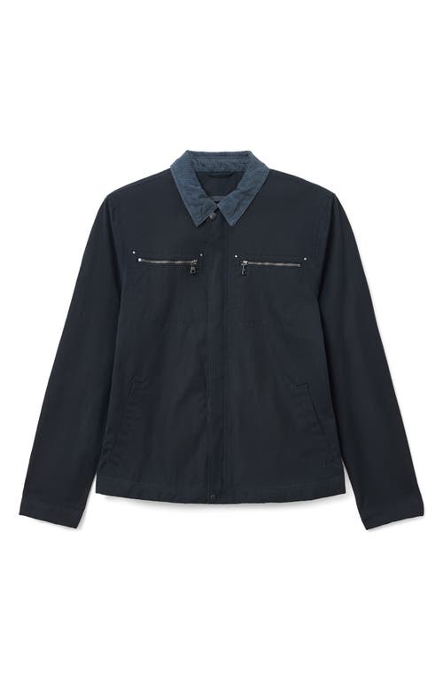 John Varvatos Calvin Waxed Cotton Work Jacket In Animal Print