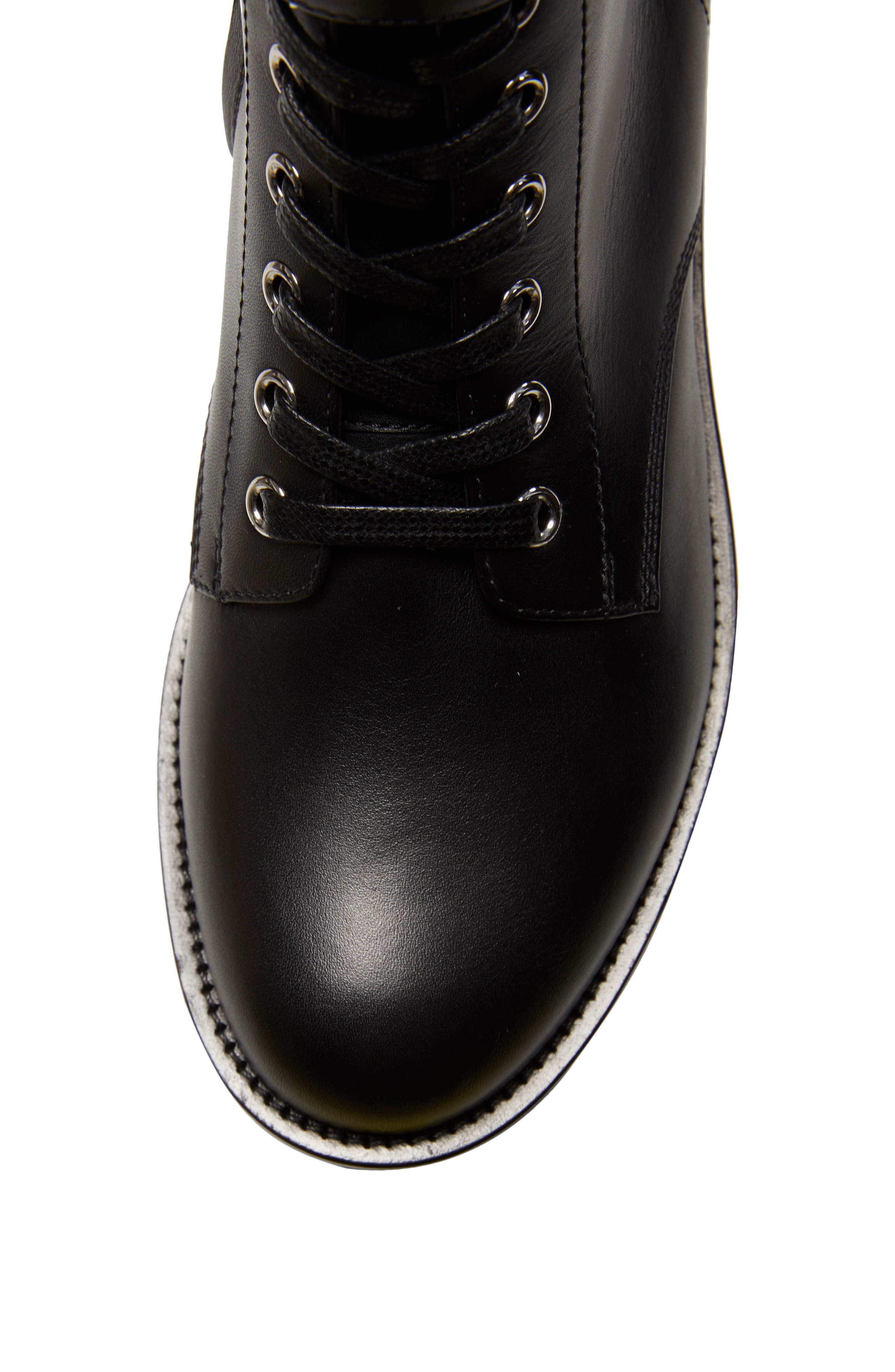 Gianvito Rossi Lug Sole Lace-Up Chelsea Boot, Alternate, color, 