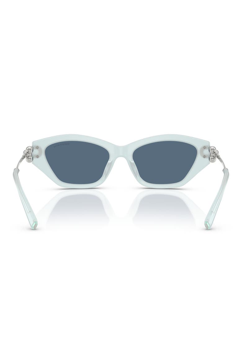53mm Cat Eye Sunglasses, Alternate, color, FROSTED PALE SAPPHIRE / BLUE