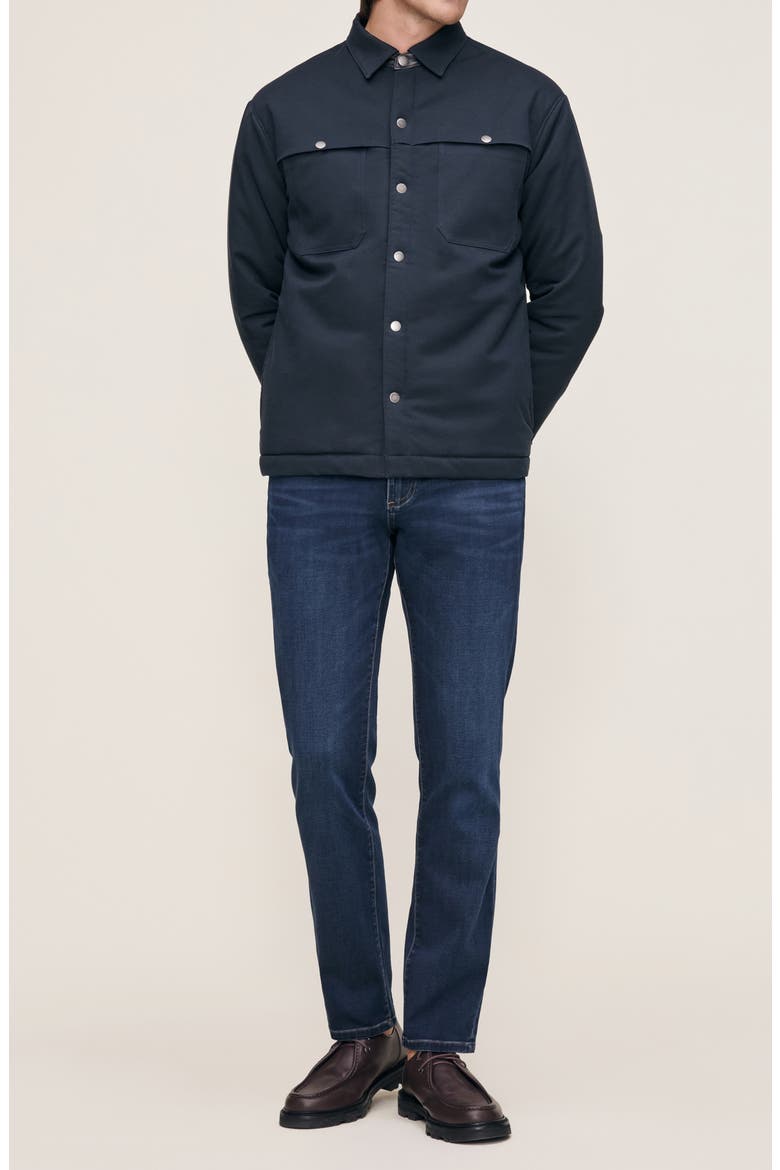 Derrick Stretch Cotton & Viscose Snap-Up Overshirt, Alternate, color, DEPTHS