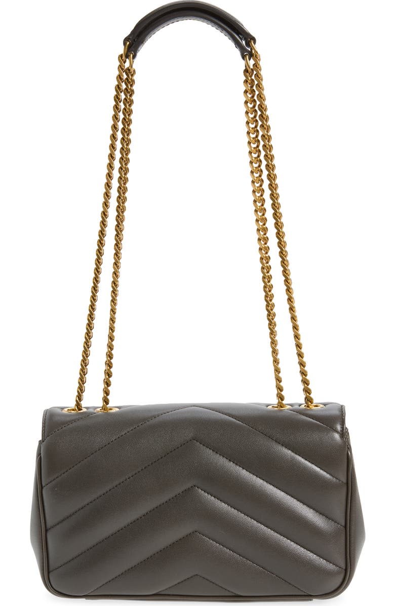 Saint Laurent Small Loulou Quilted Shoulder Bag, Alternate, color, Urban Grey