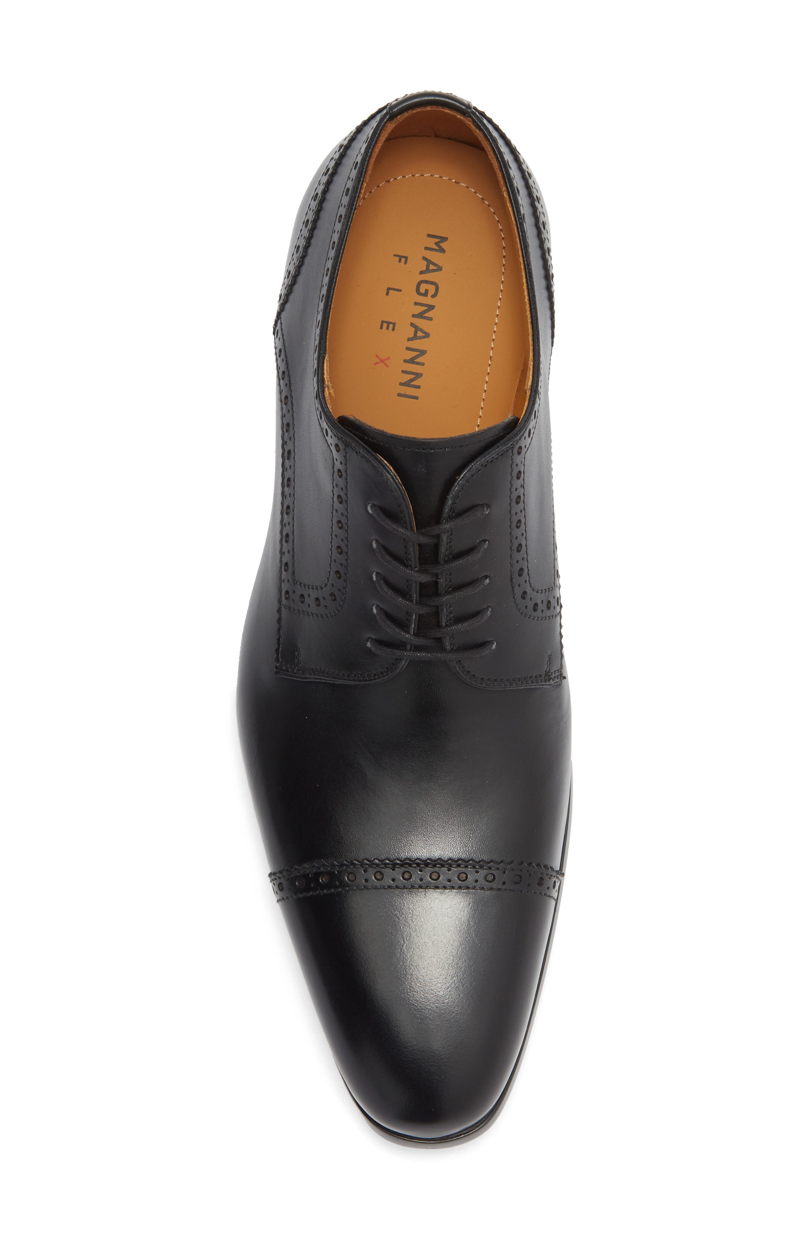Macsen Brogue Cap Toe Derby, Alternate, color, BLACK