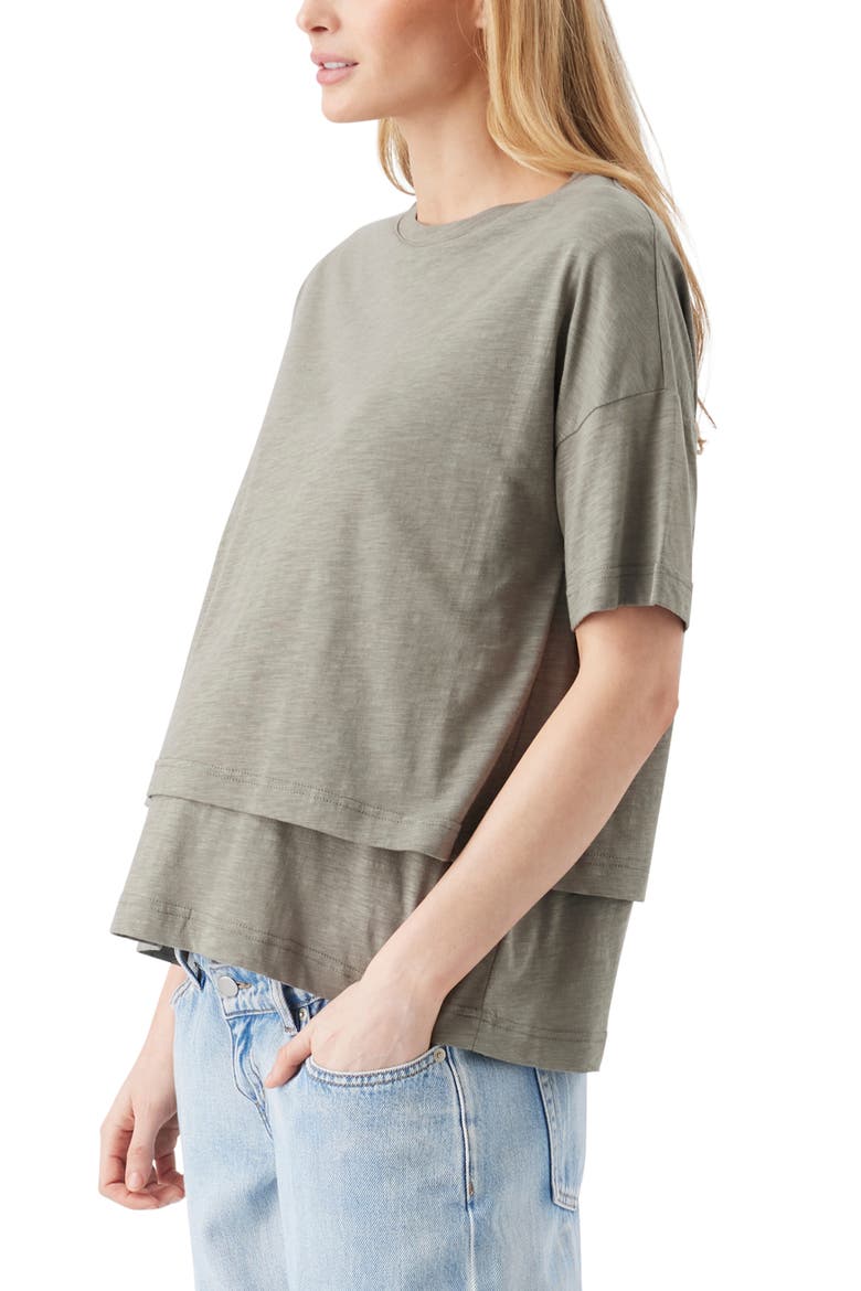Claud Nursing Tee, Alternate, color, Moss