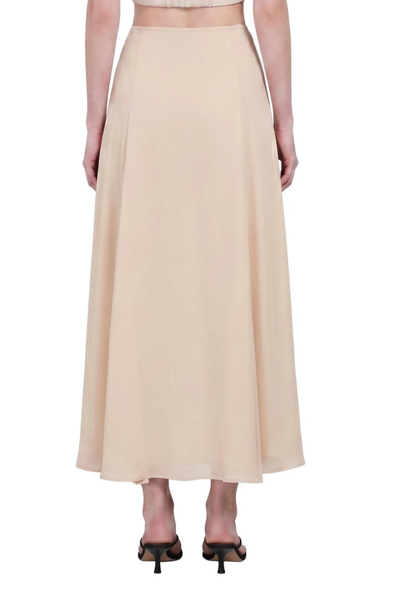 The Party Edit Slit Lace Panel Maxi Skirt, Alternate, color, Beige