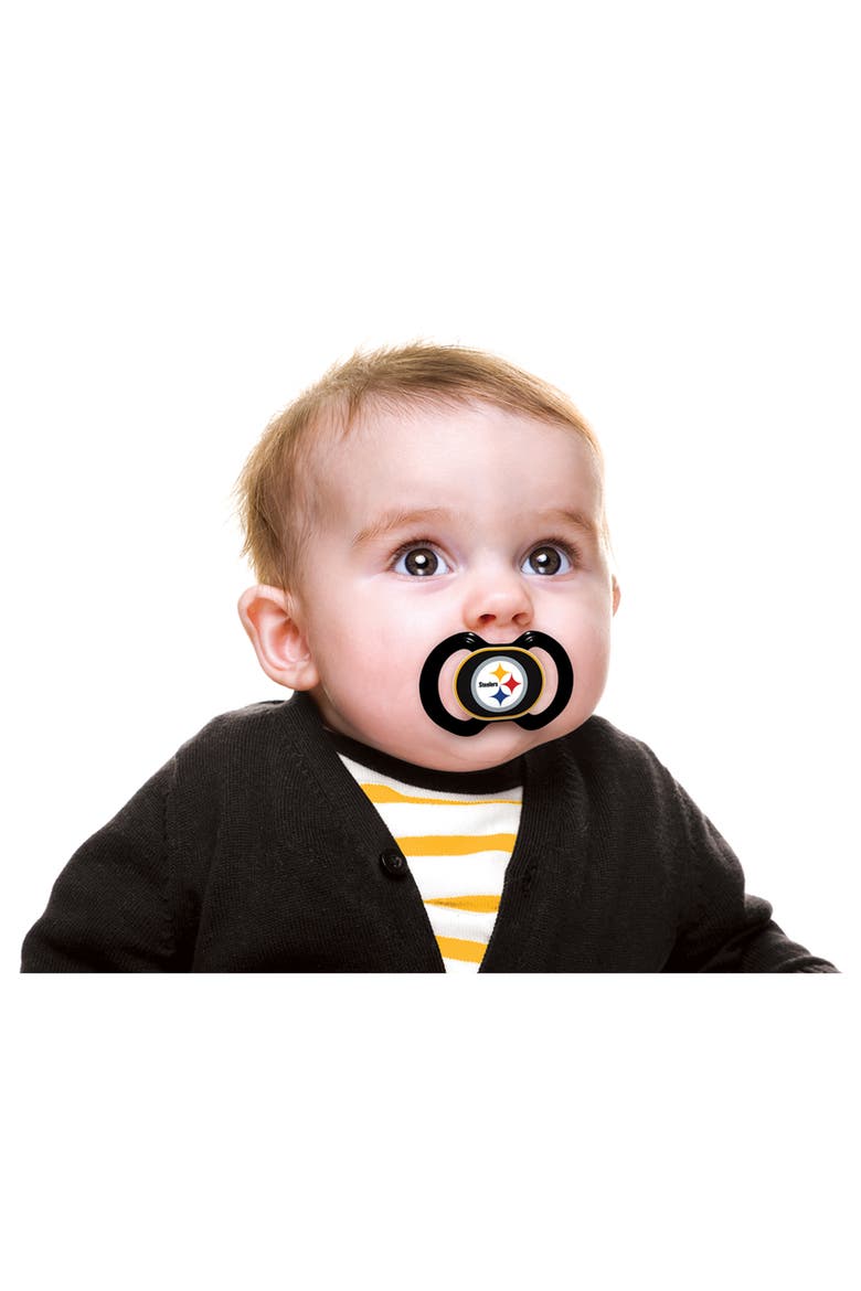 Pittsburgh Steelers Pacifier 2-Pack, Alternate, color, Multicolor