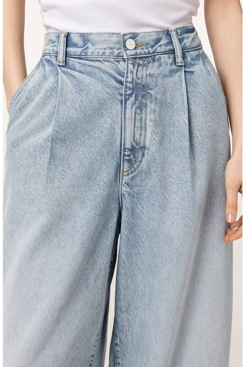 Haze Pleat Wide Leg Jeans, Alternate, color, LIGHT INDIGO