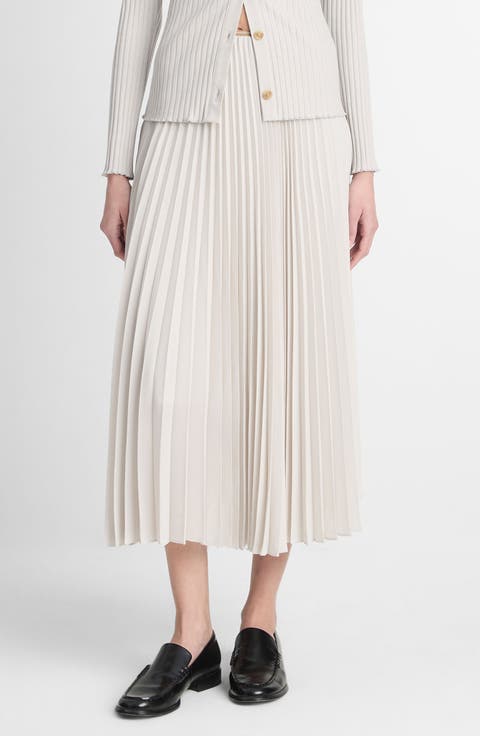 Pleated Midi Skirt