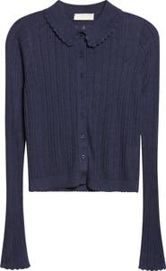 Ulla Johnson Lottie Pointelle Rib Cardigan