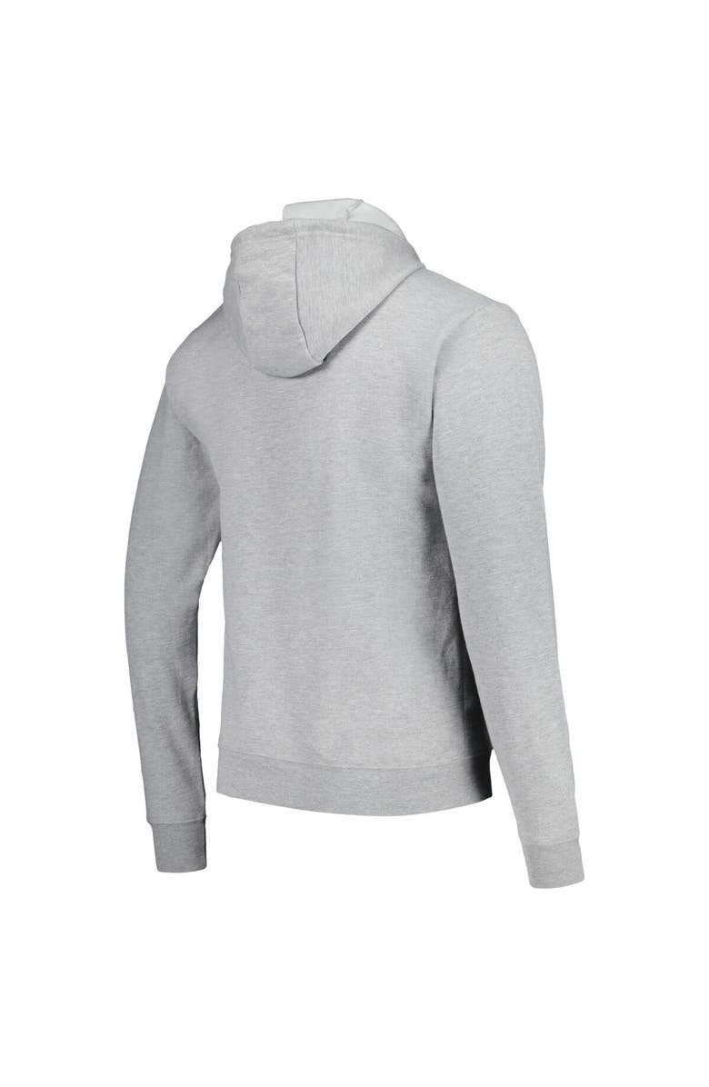 LEAGUE COLLEGIATE WEAR Men's League Collegiate Wear  Heather Gray Miami Hurricanes Tall Arch Essential Pullover Hoodie, Alternate, color, 